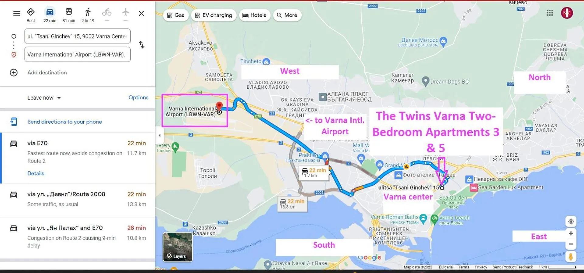 Апартаменты New The Twins Varna Two-Bedroom, Apt 3 At 15 Tsani Ginchev Street, Floor 2 Болгария